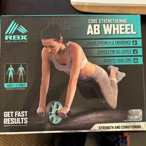 RBX Ab Wheel with Black and Teal Design